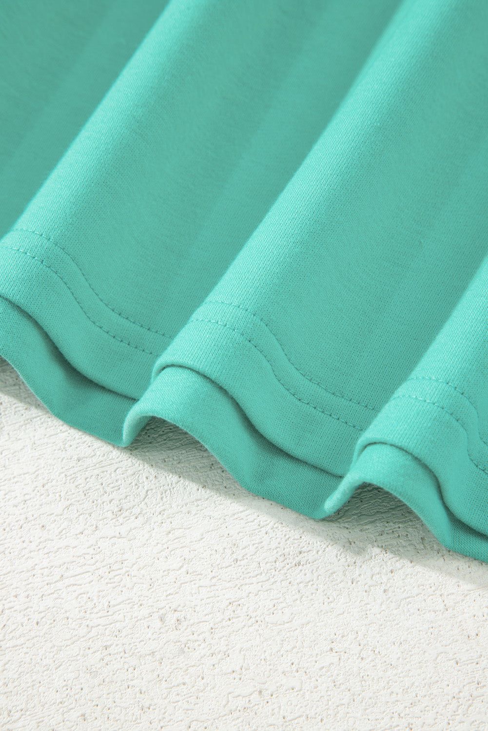 Sea Green Solid Color Plus Size Pullover and Loose Shorts Set Plus Size Matching Sets 014b3a196e232388