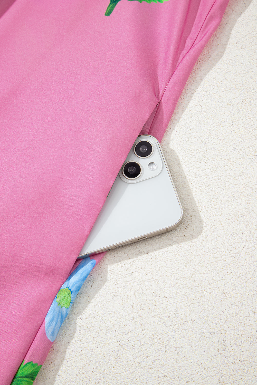 Rose Striped Trim Short Sleeve Split Neck Floral Mini Dress Short Dresses 0262bd4571ccb9dd