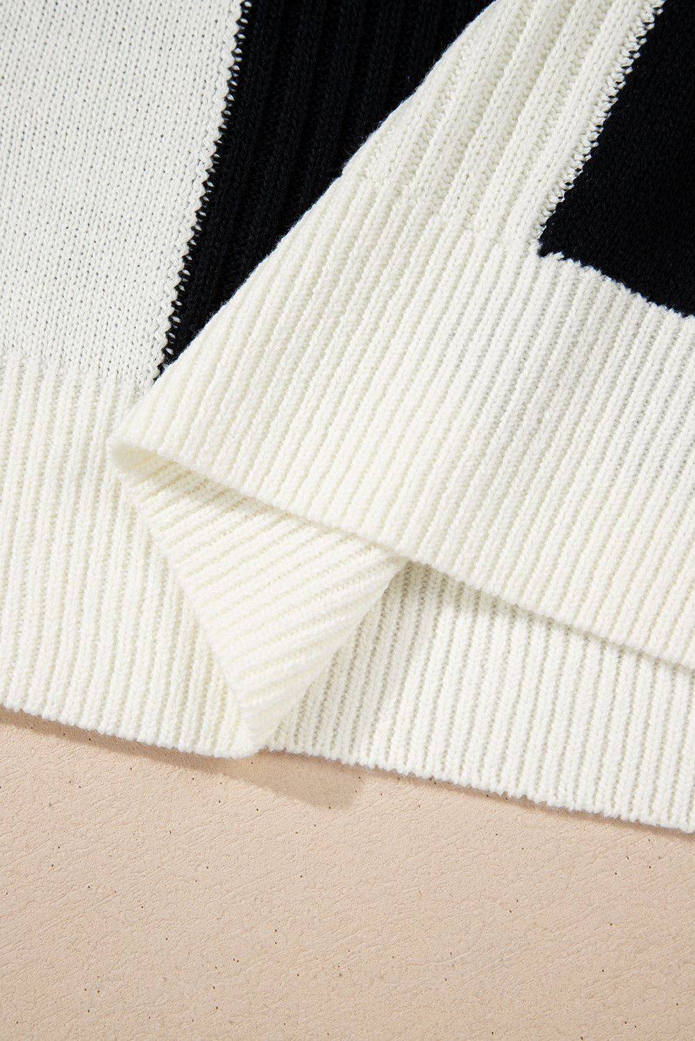 Light Blue Checkered Color Block Crew Neck Short Sleeve Sweater Short Sleeve Sweater 028c91e8fd8f0ad5