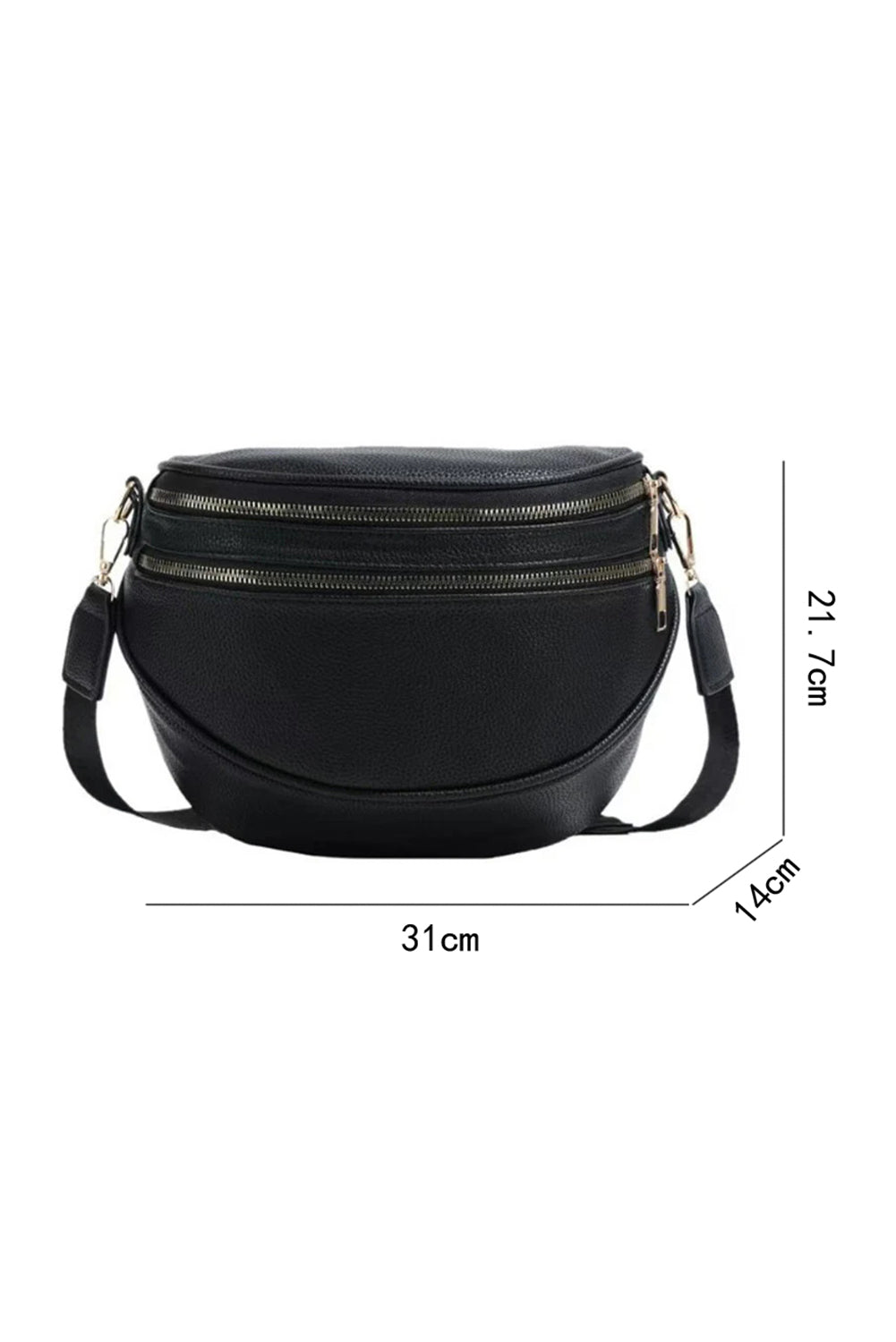 Parchment PU Leather Double Zipper Crossbody Bag Crossbody Bags 097c17e812047ec6