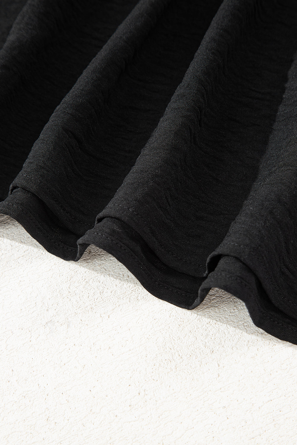 Black Bow Tie Neck 3/4 Sleeve Casual Blouse Blouses 0bf895582ad92a8a