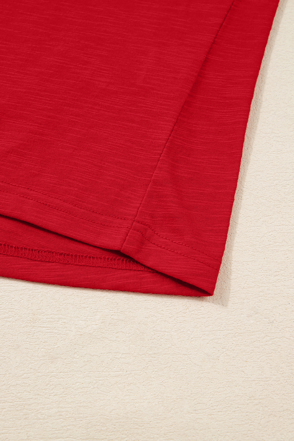 Racing Red Casual Button V Neck Long Sleeve Top Long Sleeve Tops 0e6d9be5ac812dca