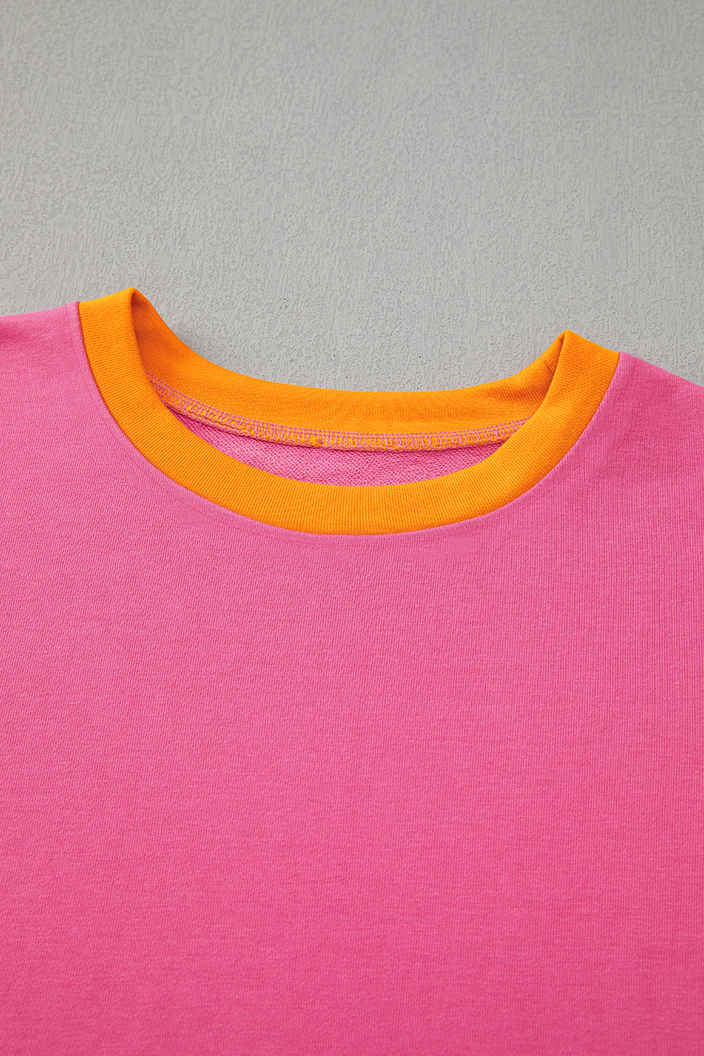 Rose Red Colorblock Patchwork Long Sleeve Top and Pants Set Two Piece Pants Sets 0ea1131c4b0f3828