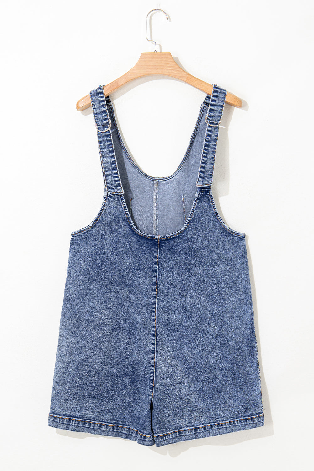 Dusk Blue Sleeveless U Neck Pocket Denim Romper Rompers 0f0a393965b8f45e