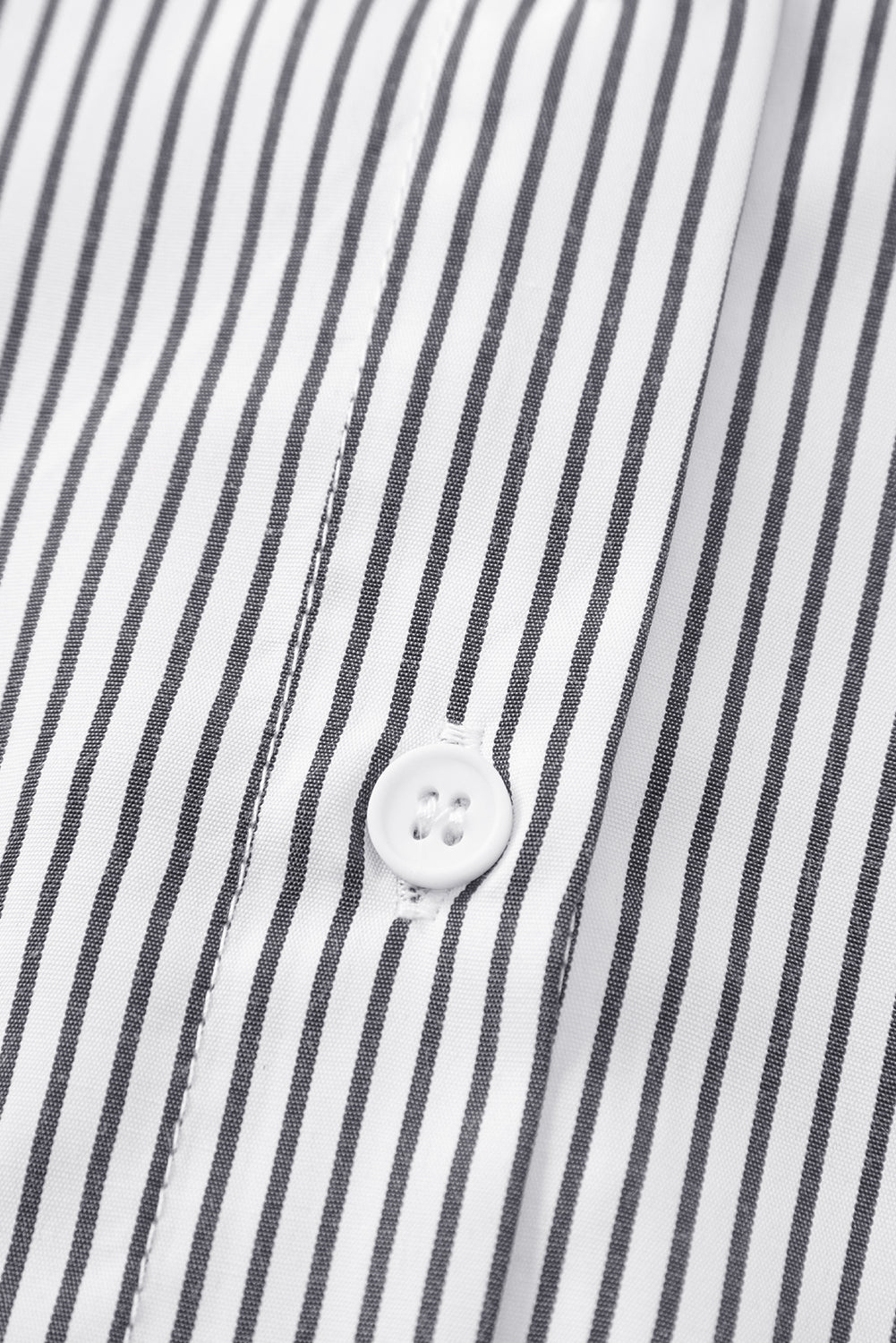 Black Striped Casual Shirred Cuffs Shirt Long Sleeve Tops 0fdbcc66e0f22765