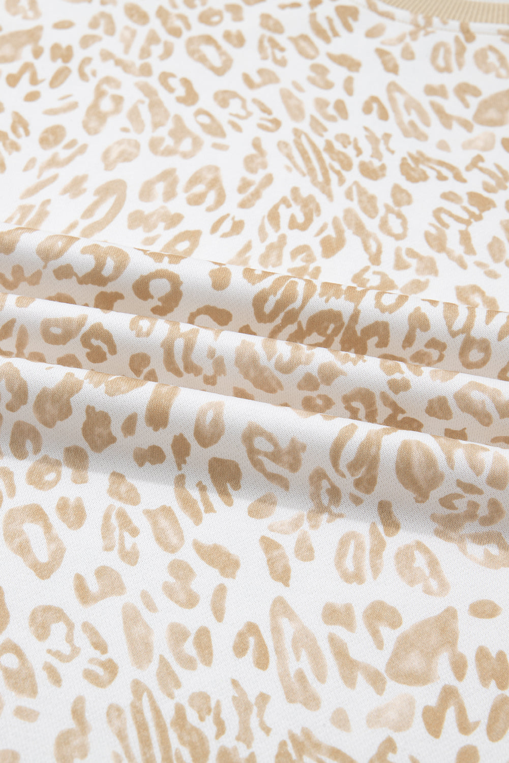 Khaki Plus Size Ruffle Arm Leopard Sweatshirt Plus Size Tops 13712f393a44d834