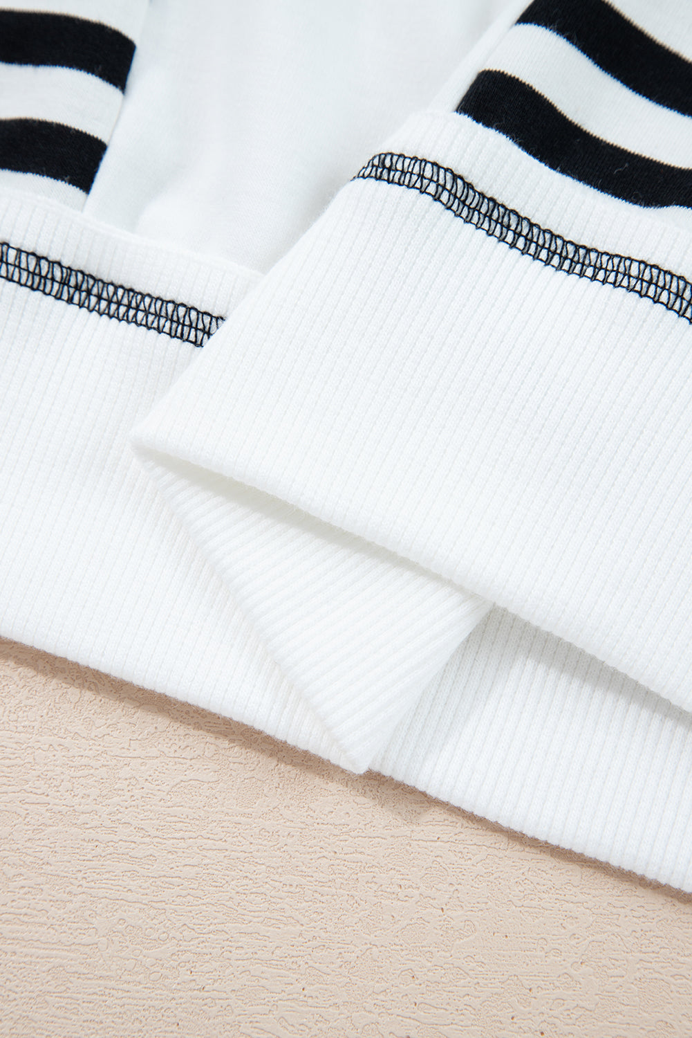 Brown Striped Colorblock Patchwork Oversized Sweatshirt Sweatshirts & Hoodies 156778b370e53854