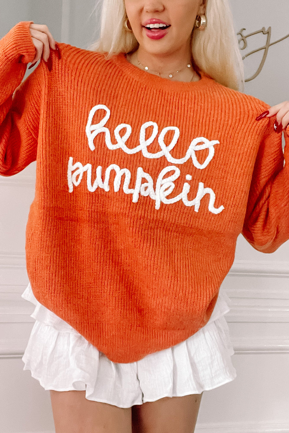 Flamingo Hello Pumpkin Graphic Sweater Sweaters 1dc89bafcf3f1b7f