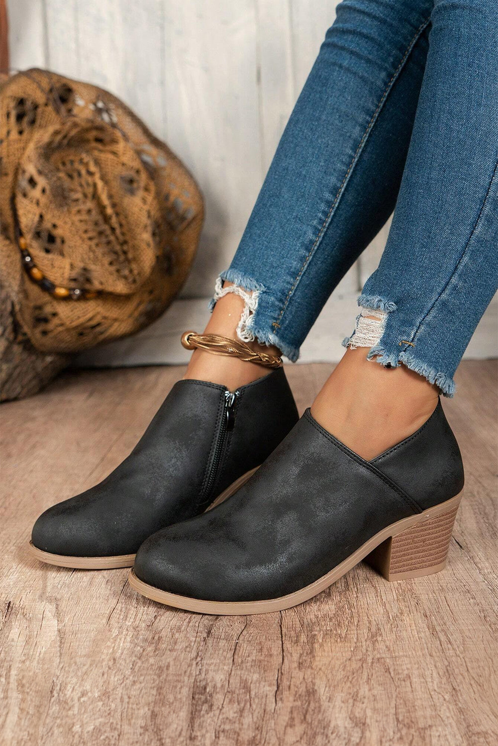 Coffee Suede Casual Ankle Boots Boots 1e3f64d513fcfd0a