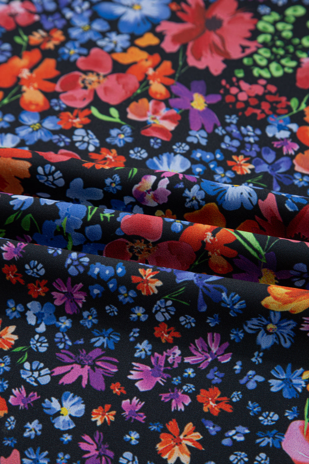 Blue Floral Print V Neck Long Sleeve Flowy Maxi Dress Maxi Dresses 20699dc1a1d139fc