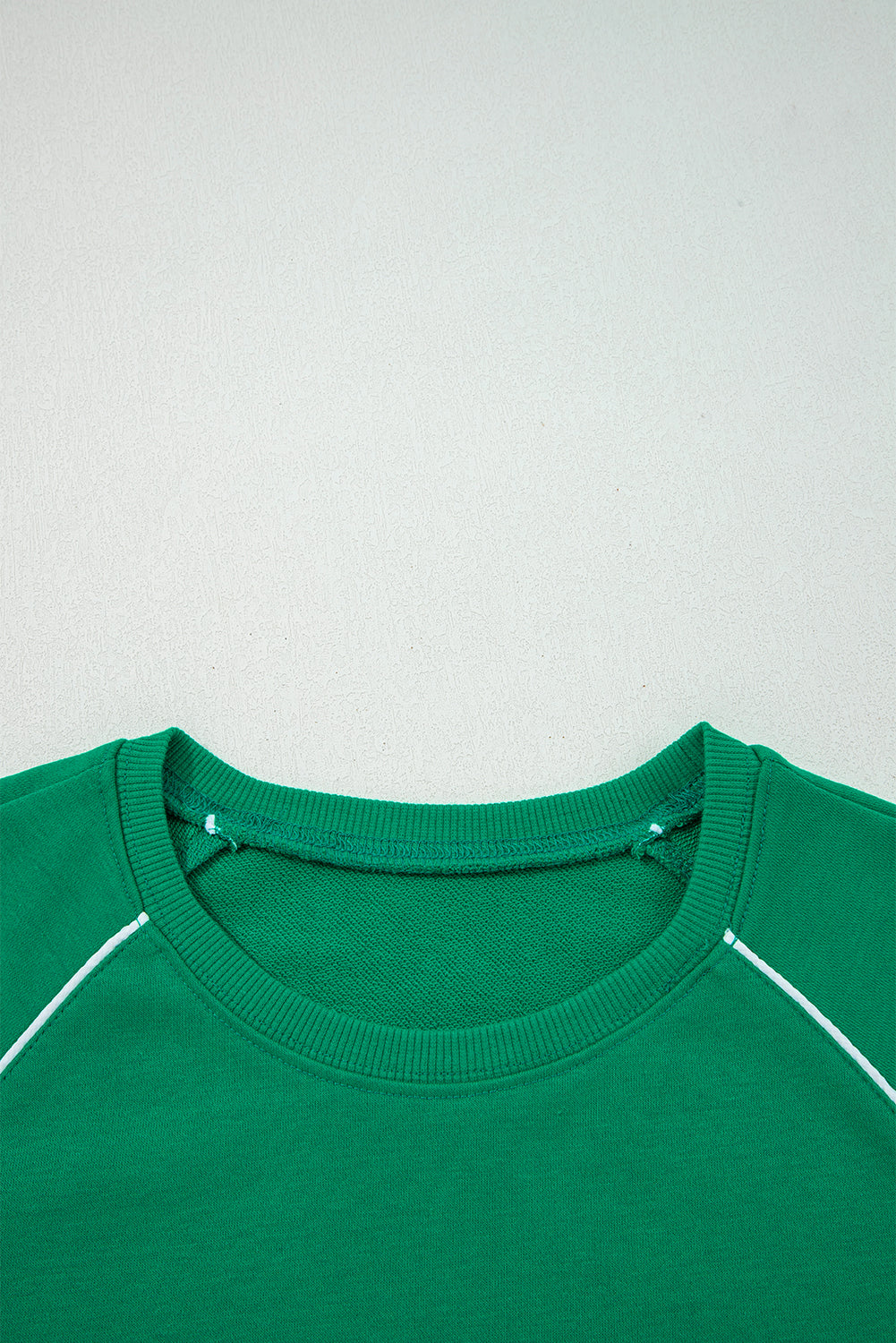 Black Contrast Piping Crewneck Pullover Mini Skirt Set Two Piece Skirt Sets 25fa563b55c4167e