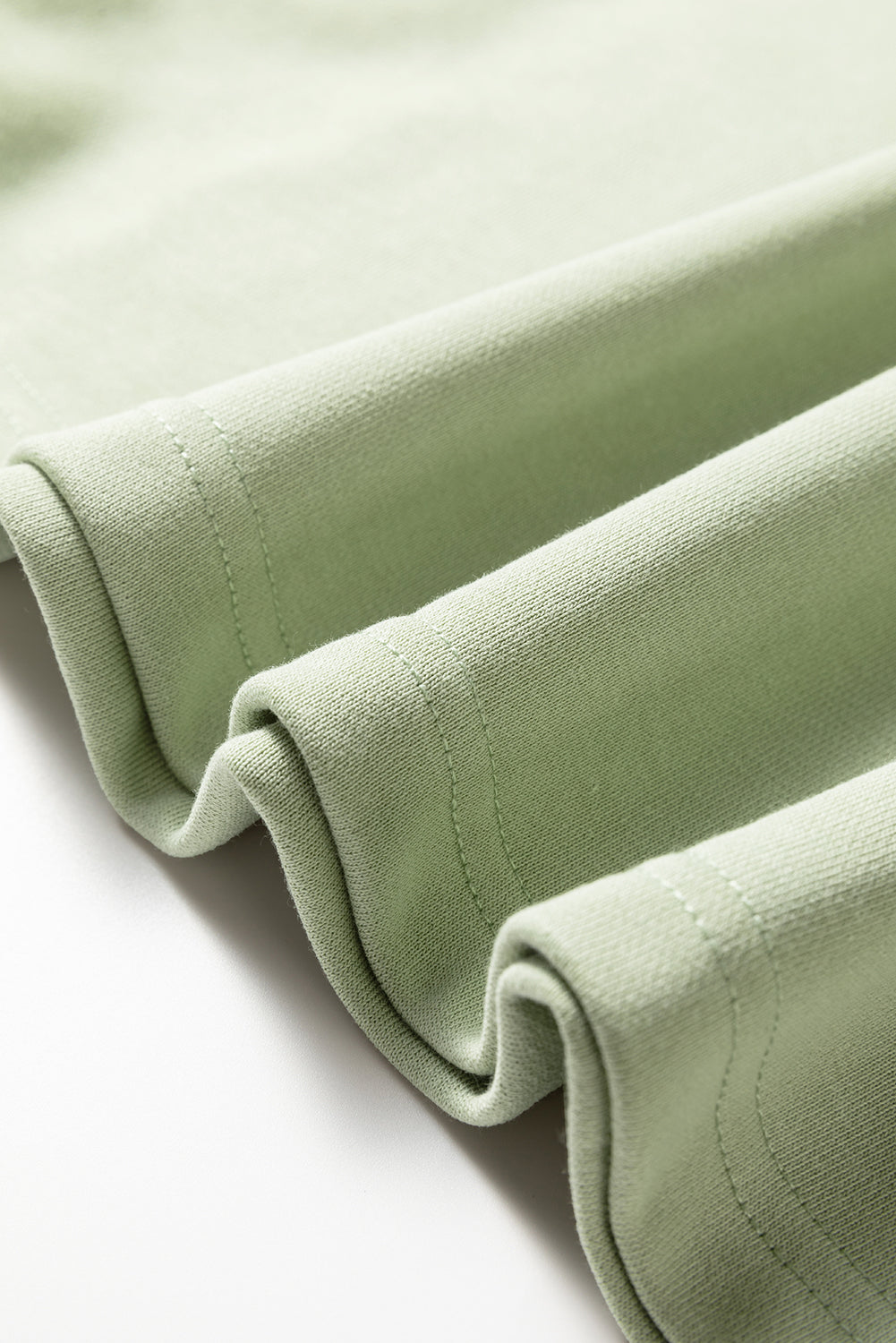 Laurel Green Floral Plaid Mixed Sleeve Raw Edge Relaxed French Terry Top Long Sleeve Tops 2a402aef02143f90