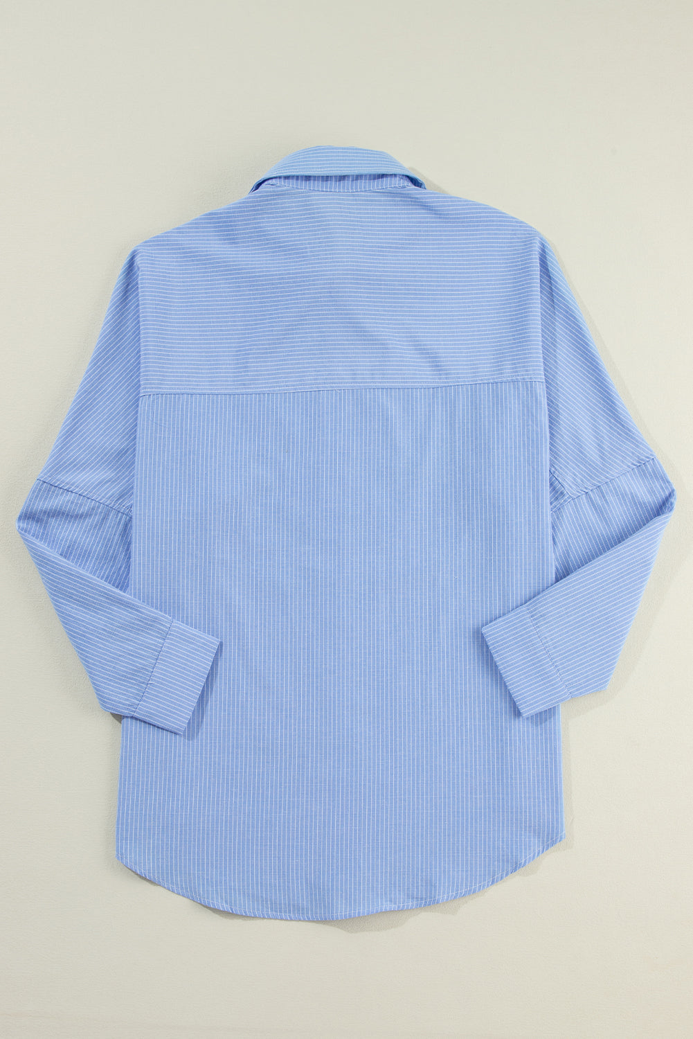 Black Stripe Roll-tab Sleeve Pocketed Tunic Shirt Shacket Long Sleeve Tops 2a773564e6ed7462