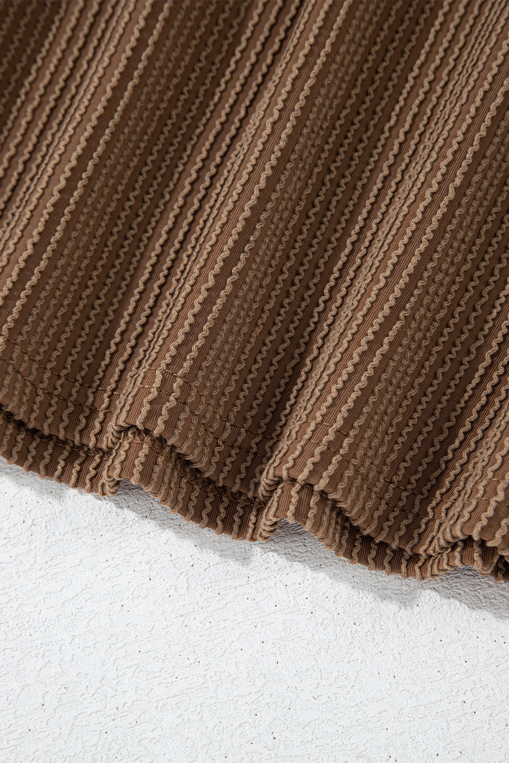 Carbon Grey Corded Long Sleeve Top and High Waist Shorts Set Two Piece Shorts Sets 2e6fc6617f907c1c