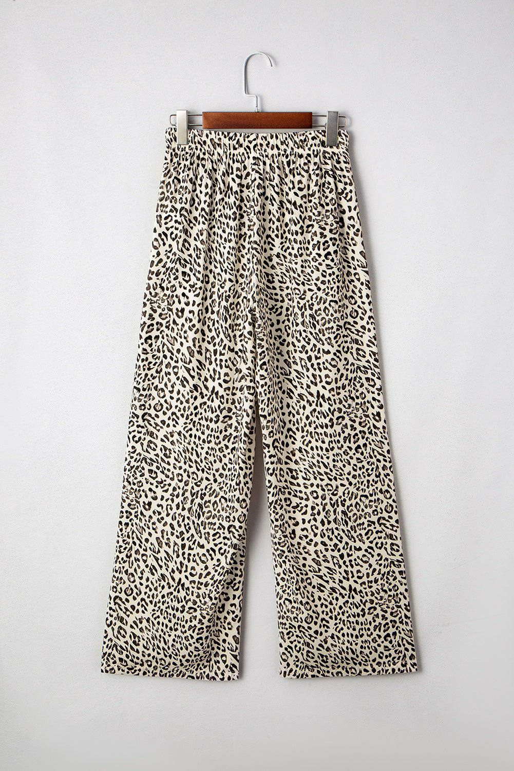 Khaki Leopard Drawstring Loose Pants Pants 333a53a1c502f241
