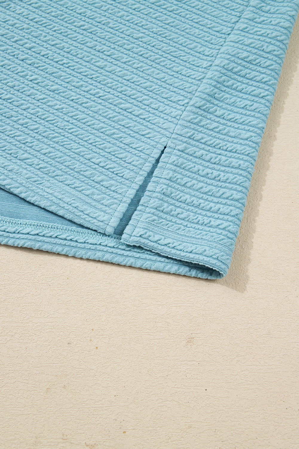 Light Blue Textured Drop Shoulder Plus Size Knit Top Plus Size Tops 335a99097ab2a7f6