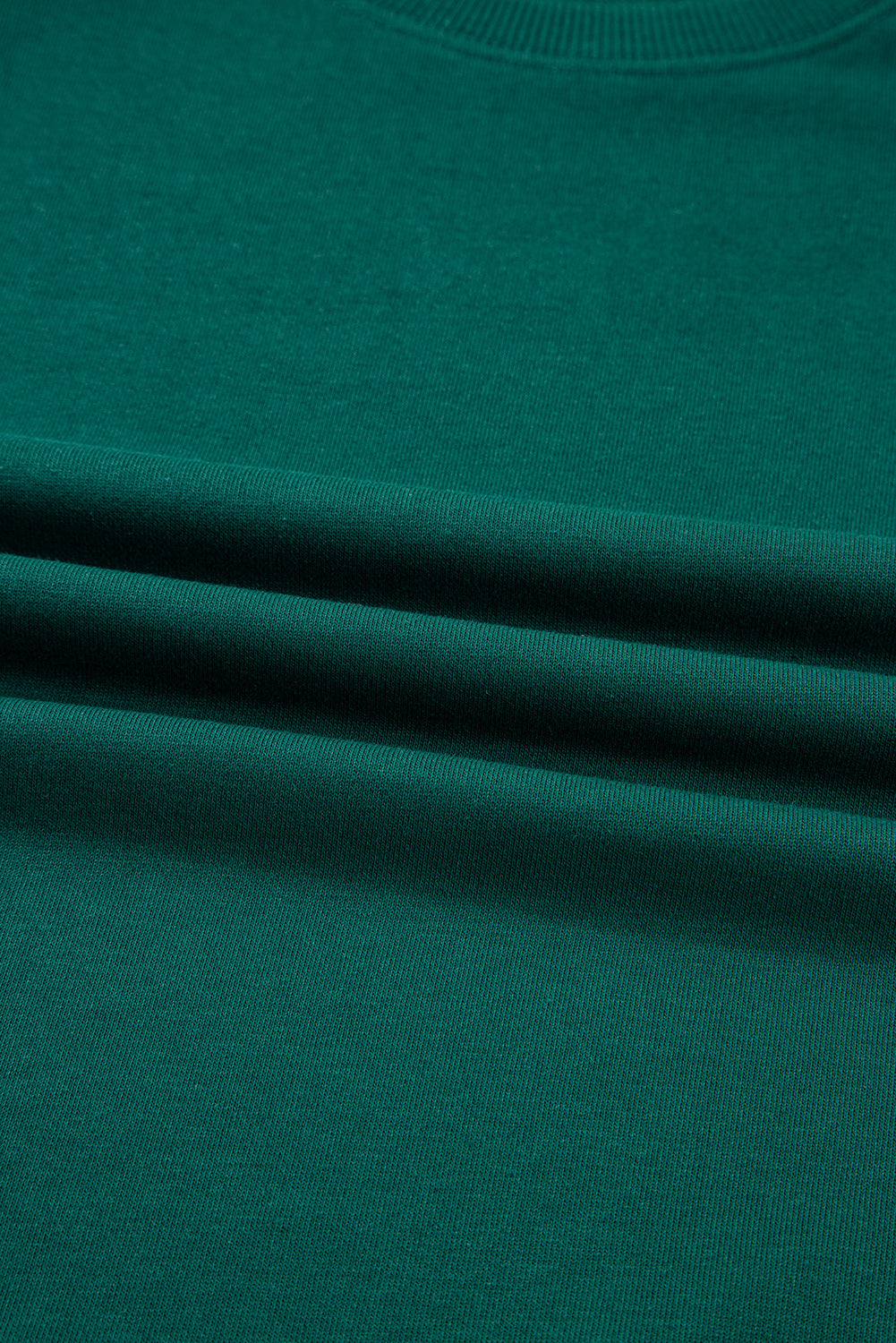 Sea Green Solid Color Pullover Top Varsity Stripe Detail Loose Drawstring Pants Set Two Piece Pants Sets 33f7081f6a2d299f