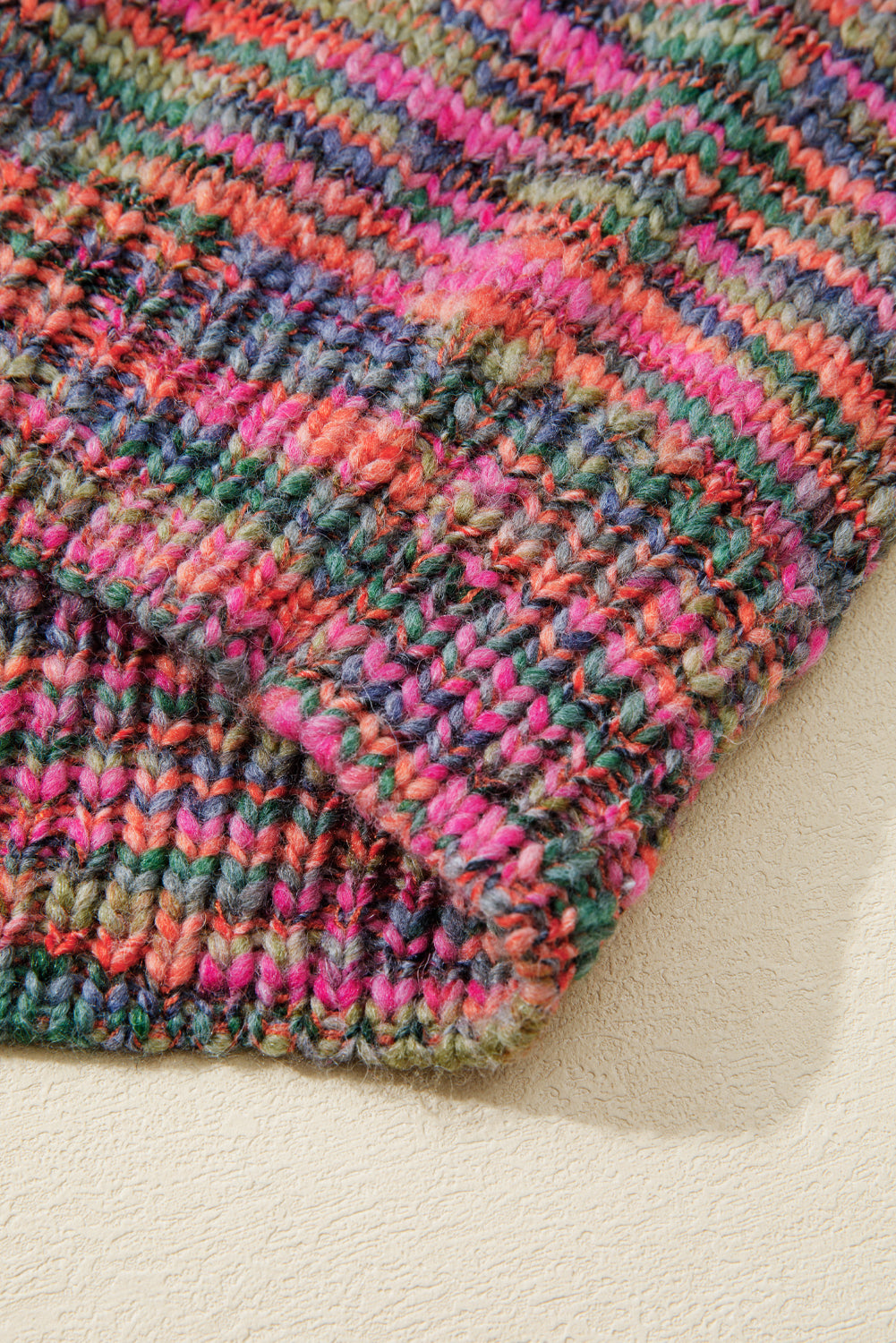 Purple Space Dye Yarn Crew Neck Sweater Sweaters 3578270bedf34867