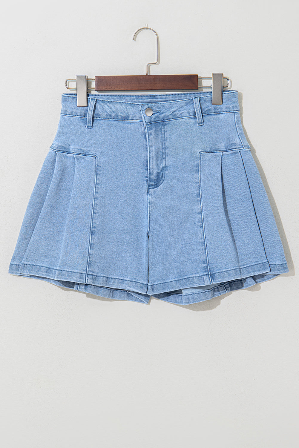 Dusk Blue Flared Denim Shorts Shorts 3af735bceba5894b