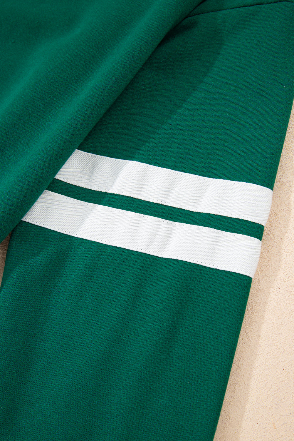 Evergreen Varsity Stripe Detail Drop Shoulder Pullover Mini Skort Set Two Piece Shorts Sets 401a38a4a54c2883