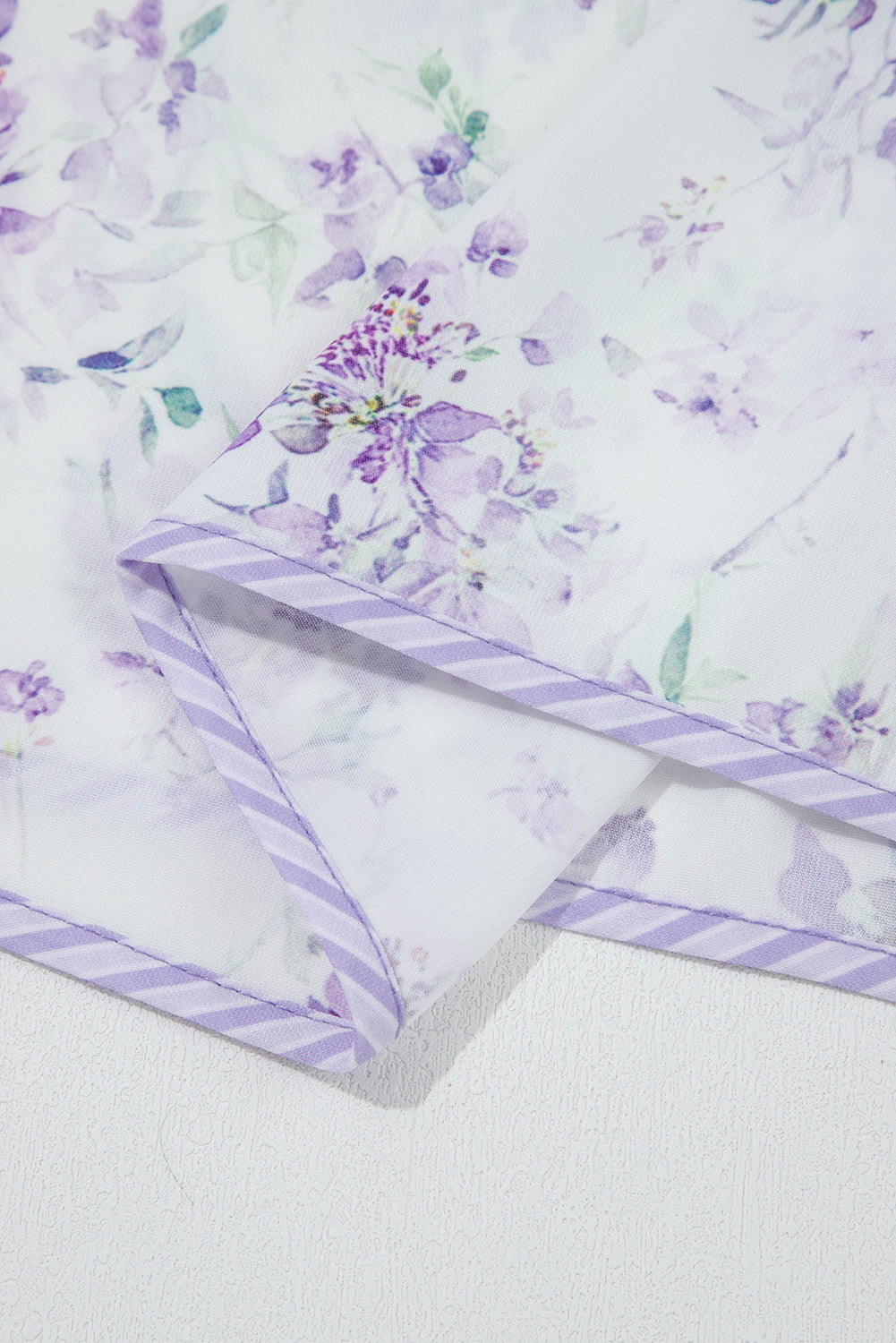 Purple Floral Print Split Neck Plus Size Top Plus Size Tops 40df601fc516d23e