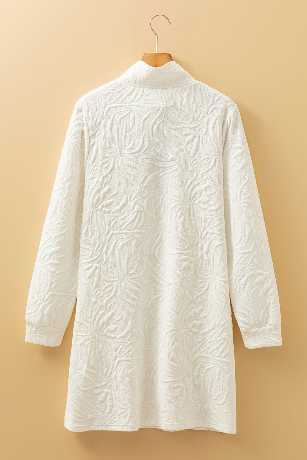 White Pop of Color Neckline Textured Mini Dress Short Dresses 44f849793d03e9e6