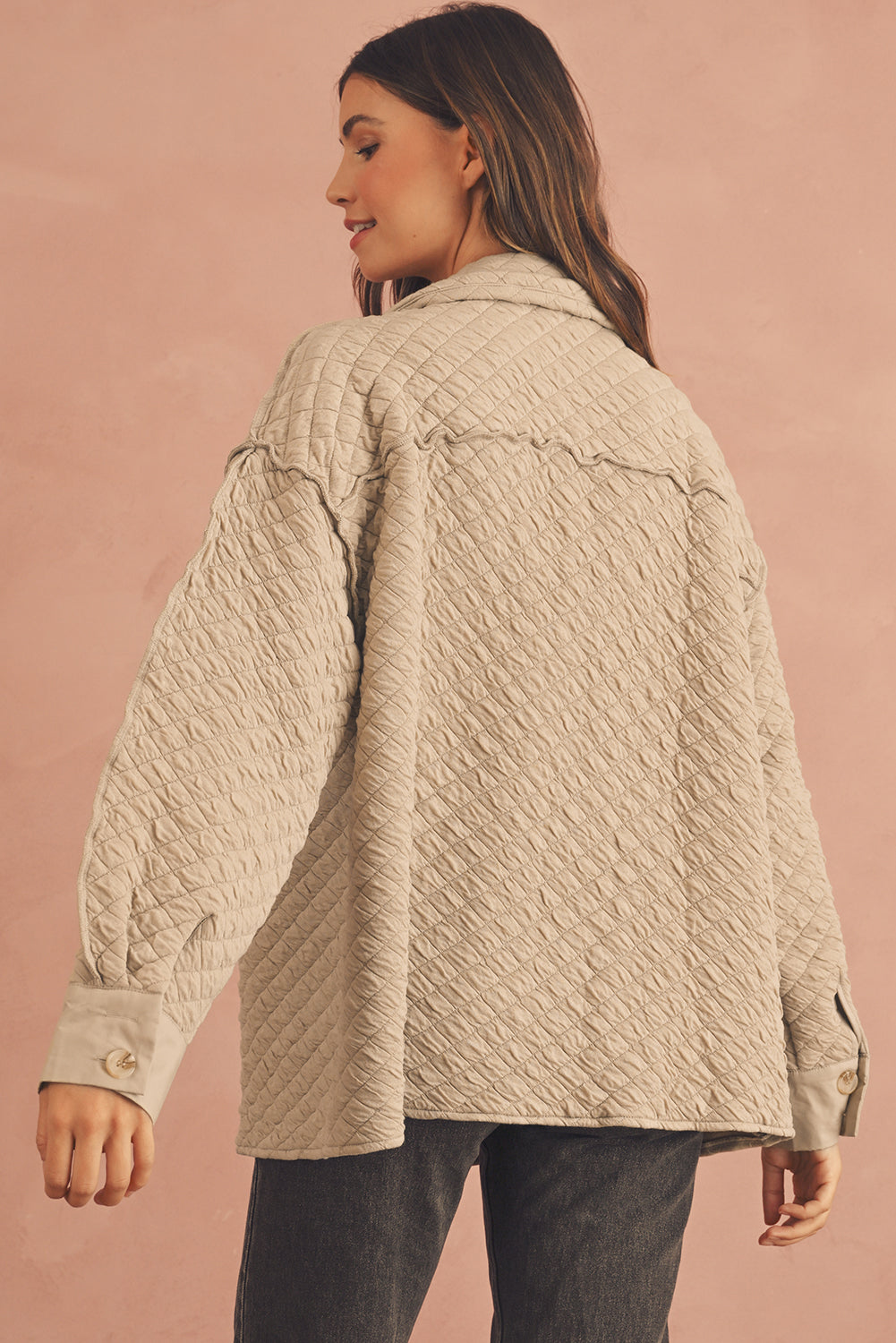 Jet Stream Quilted Puffer Buttoned Shacket Jackets 4850aff03ba6a095