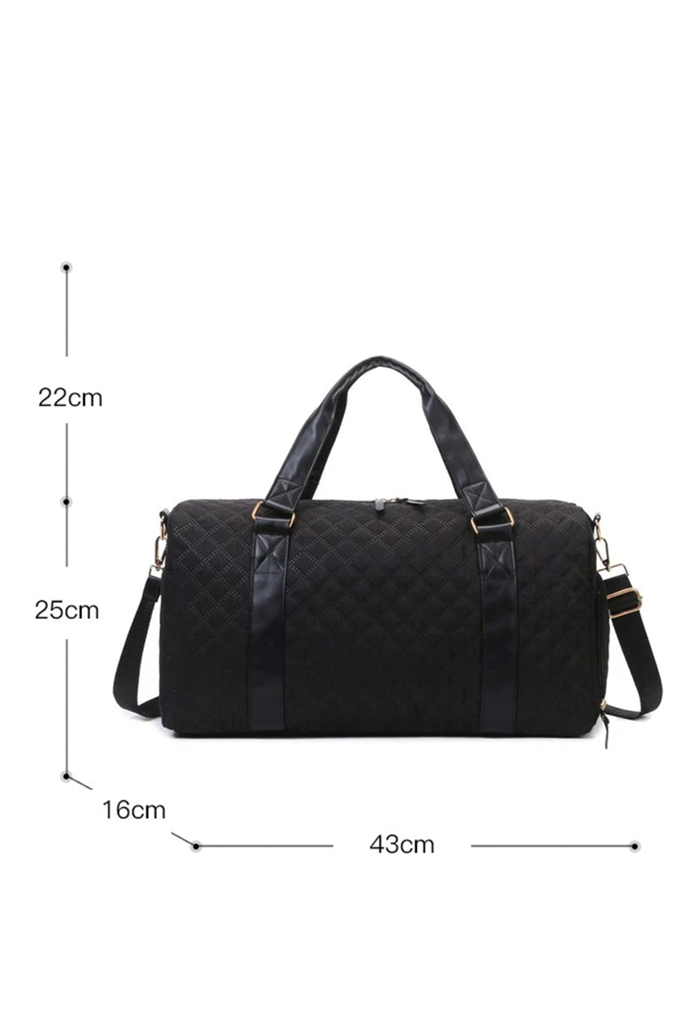 Black Plaid Large Capacity Travel Duffle Bag Bags 48c0dfb5aa37d35c