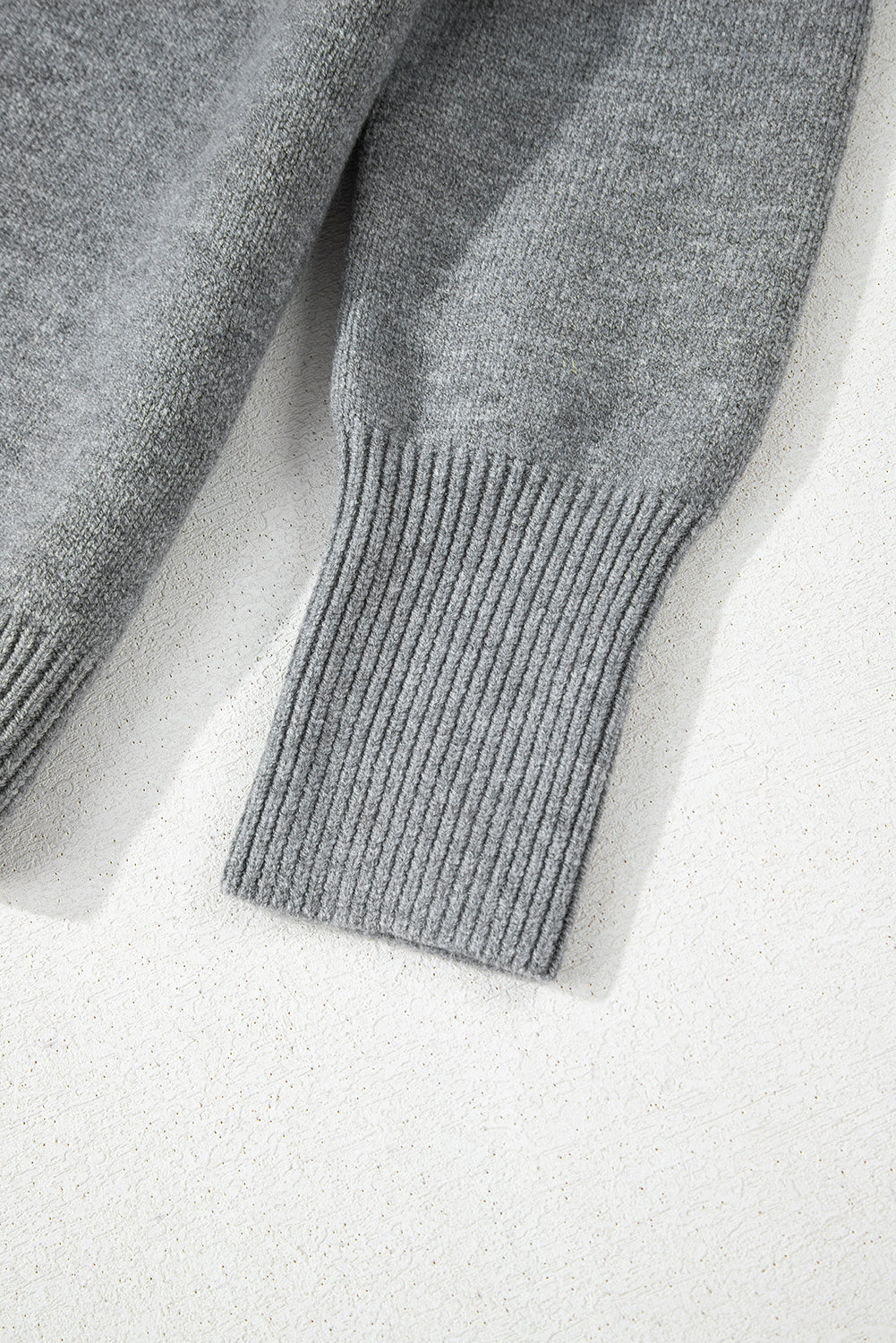 Medium Grey Hooded Button Up Drop Shoulder Sweater Cardigan Cardigans 4fb165e46f5a2396