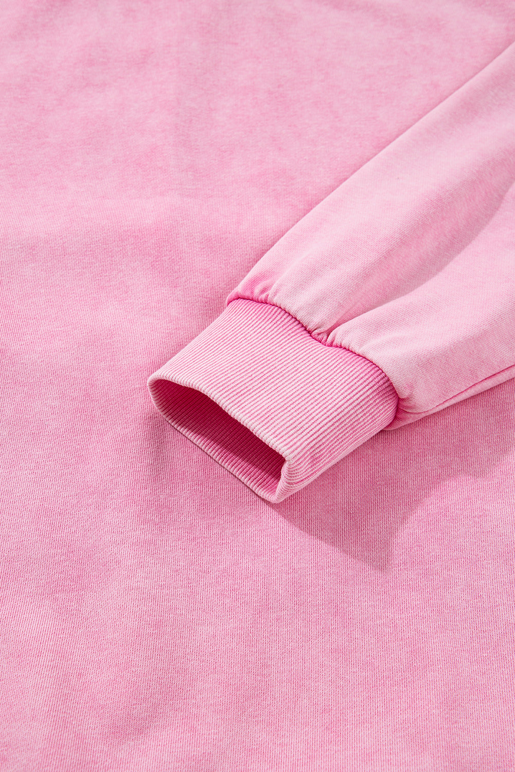 Bright Pink Mineral Wash Crossed Crew Neck Drop Shoulder Loose Sweatshirt Sweatshirts & Hoodies 4fbb55b492d73764