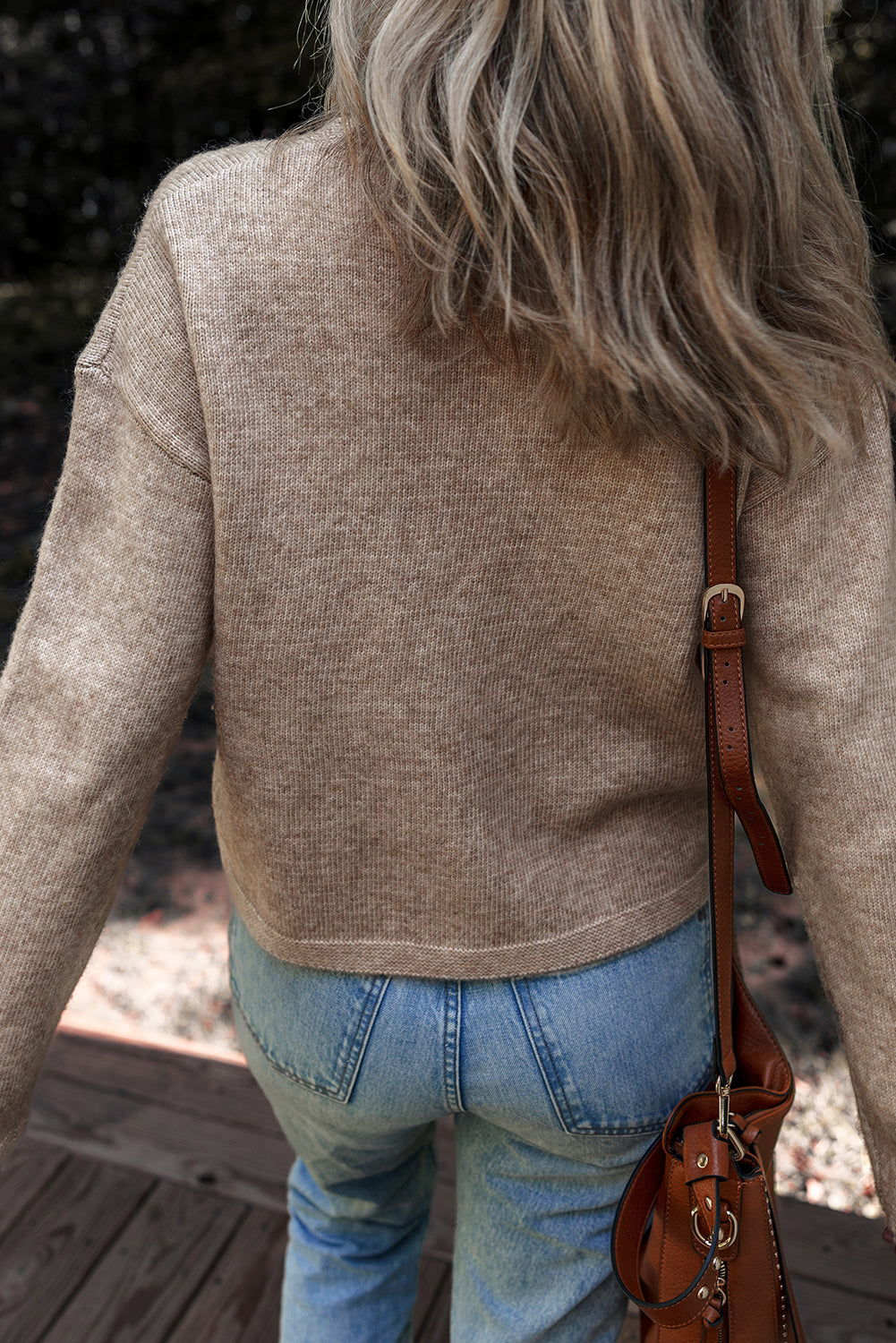 Gray Morn Contrast Colored Dot Detail Drop Shoulder Sweater Sweaters 5229309542498847