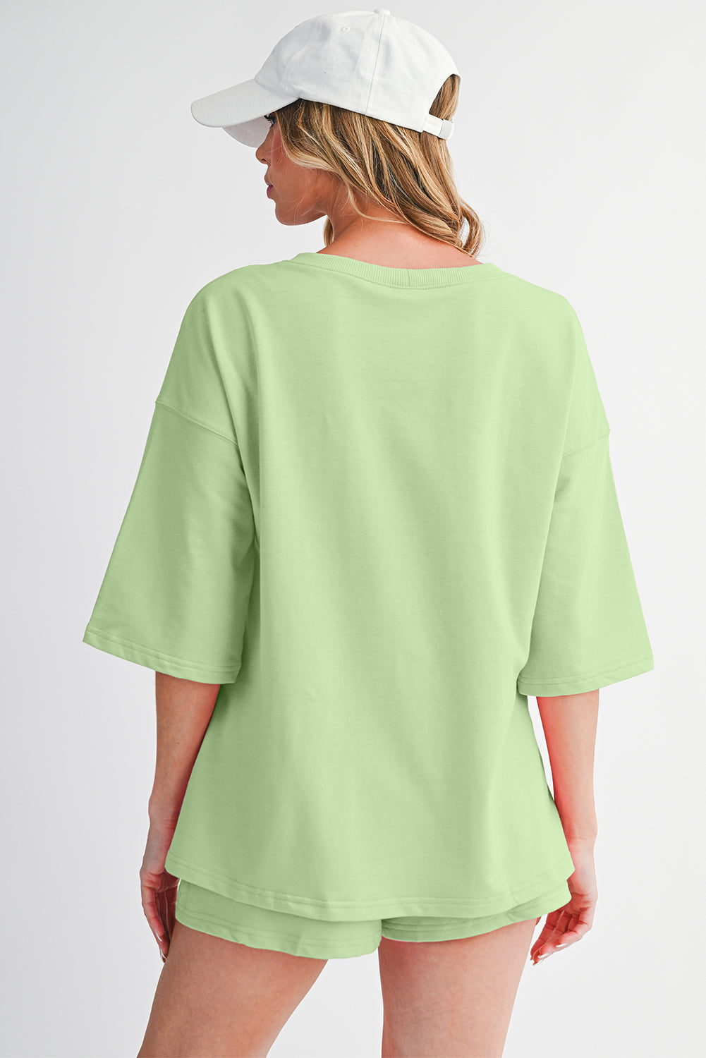 Bonbon Loose V Neck Tee and Drawstring Shorts Set Two Piece Shorts Sets 555c5d0b26616c07