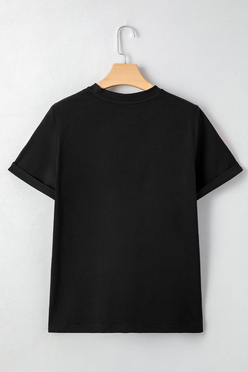 Black Halloween Sequin Pumpkin Face Graphic T Shirt Graphic Tees 5b9cb69449f4f807