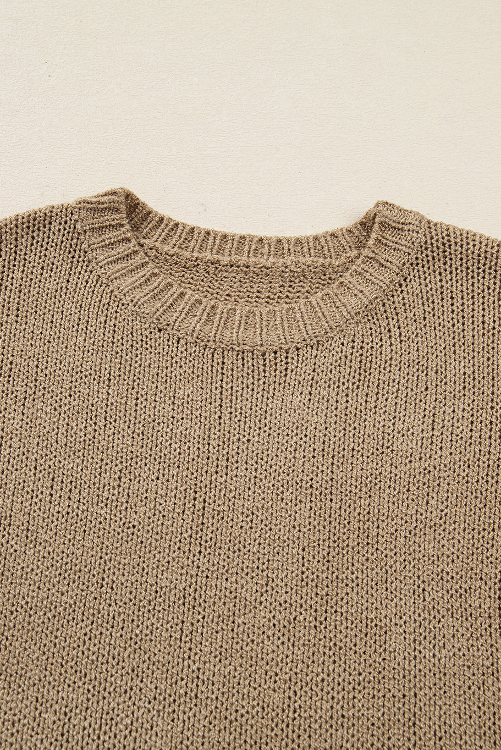 Pale Khaki Oversize Drop Shoulder Slouchy Sweater Dress Sweater Dresses 64e2f286a3e9d4db