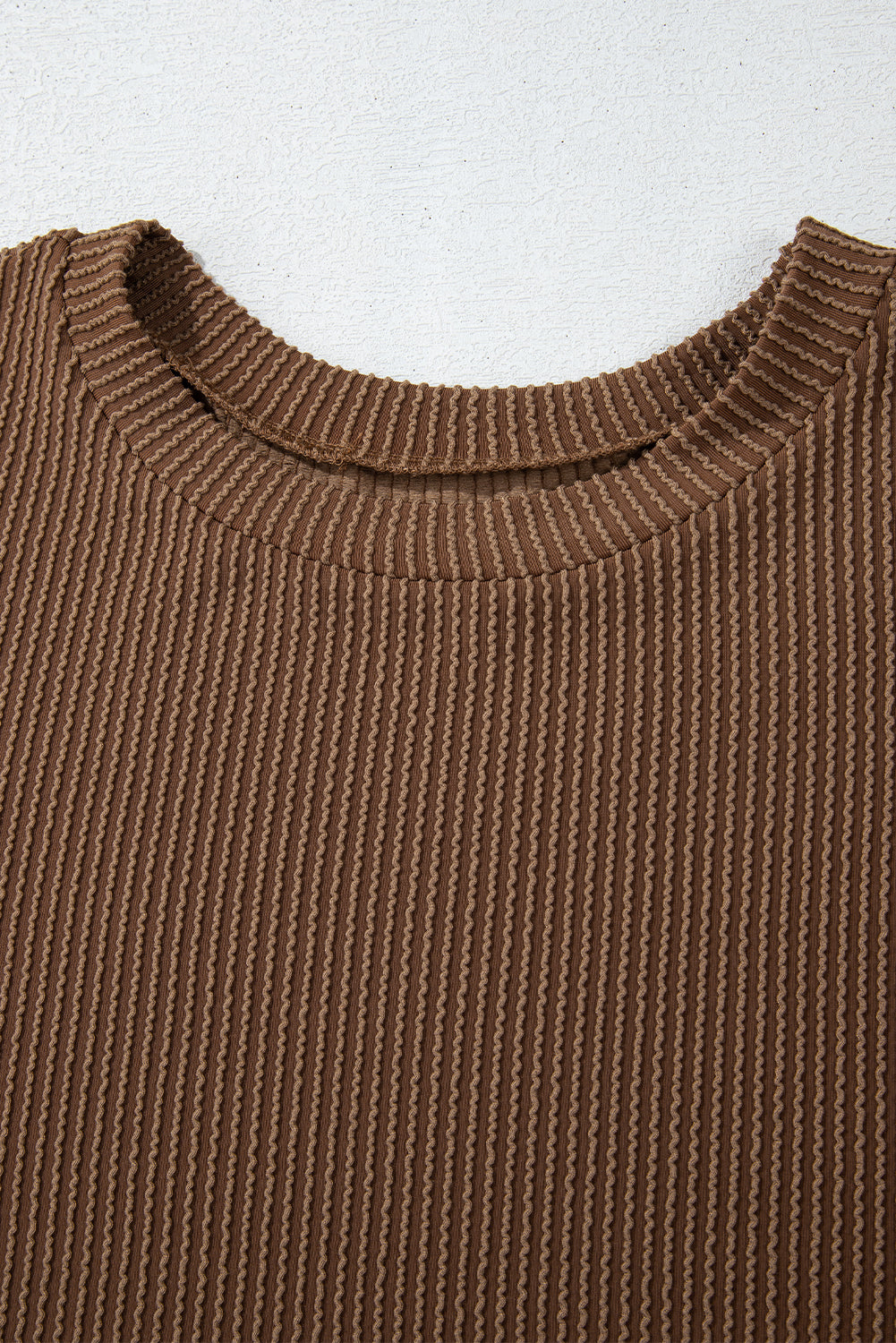 Carbon Grey Corded Long Sleeve Top and High Waist Shorts Set Two Piece Shorts Sets 656fcb62d19dc6cd