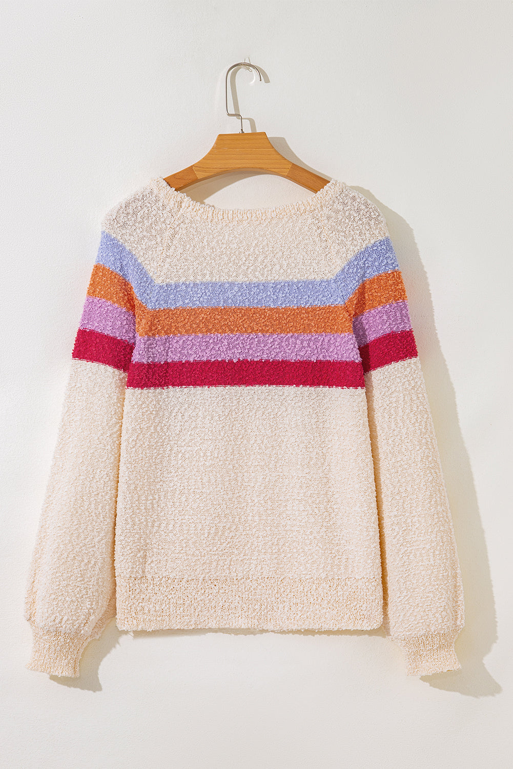 Jet Stream Striped Colorblock Drop Shoulder Textured Sweater Sweaters 6ba969b07adf32bf