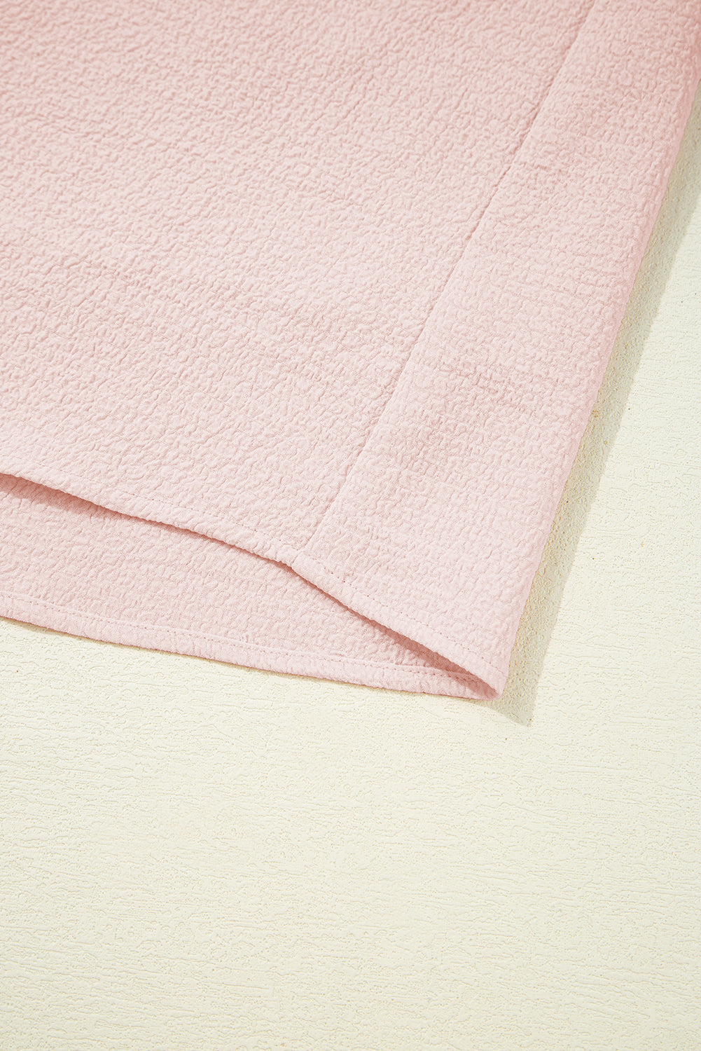 Light Pink Textured Flutter Sleeve Square Neck Bow Back Mini Dress Short Dresses 7119716e76e94f71