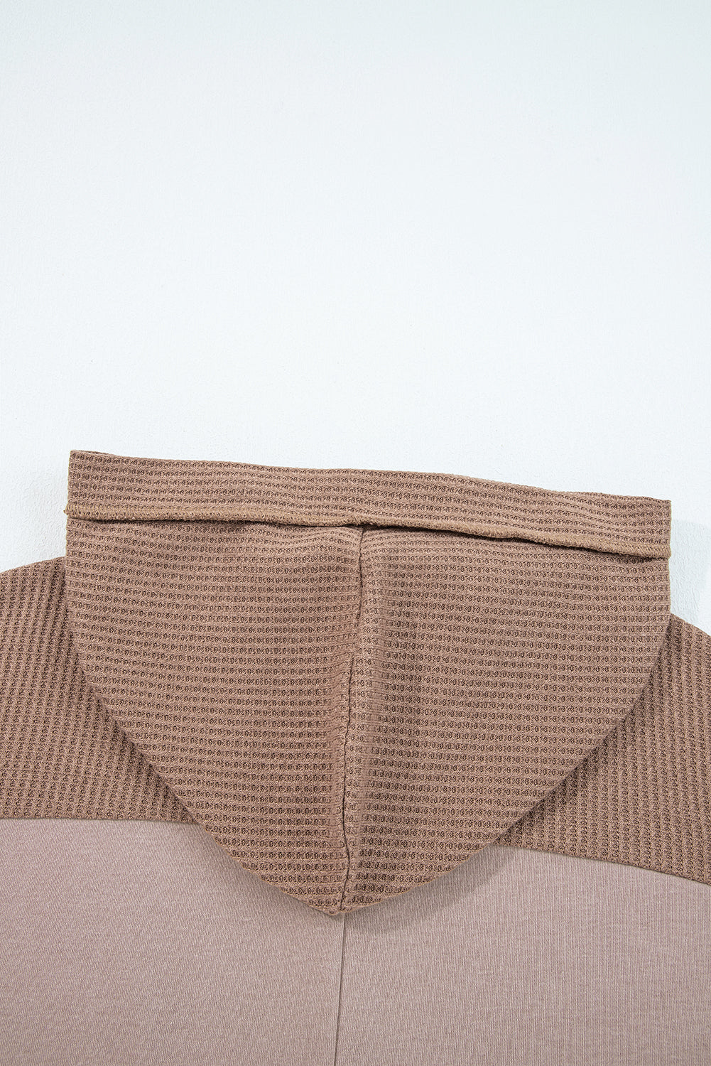 Goat Waffle Patchwork Plus Size Pocketed Hoodie Plus Size Tops 73290a9bc994bf38