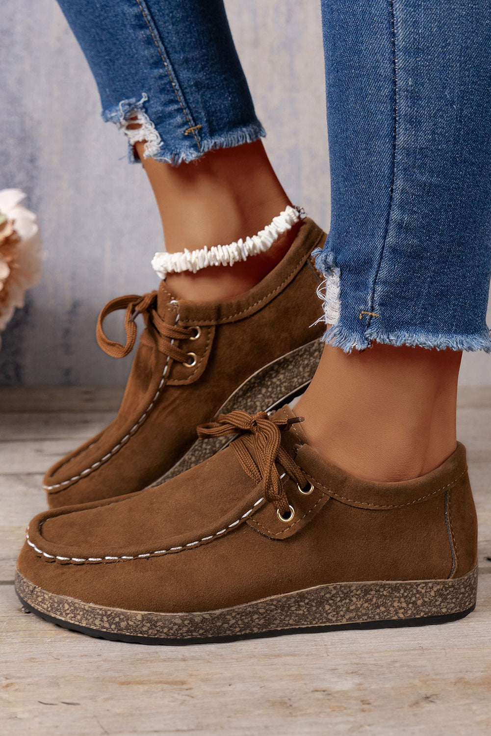 Coffee Lace Up Casual Shoes Sneakers 798f9f75ca51d0e5
