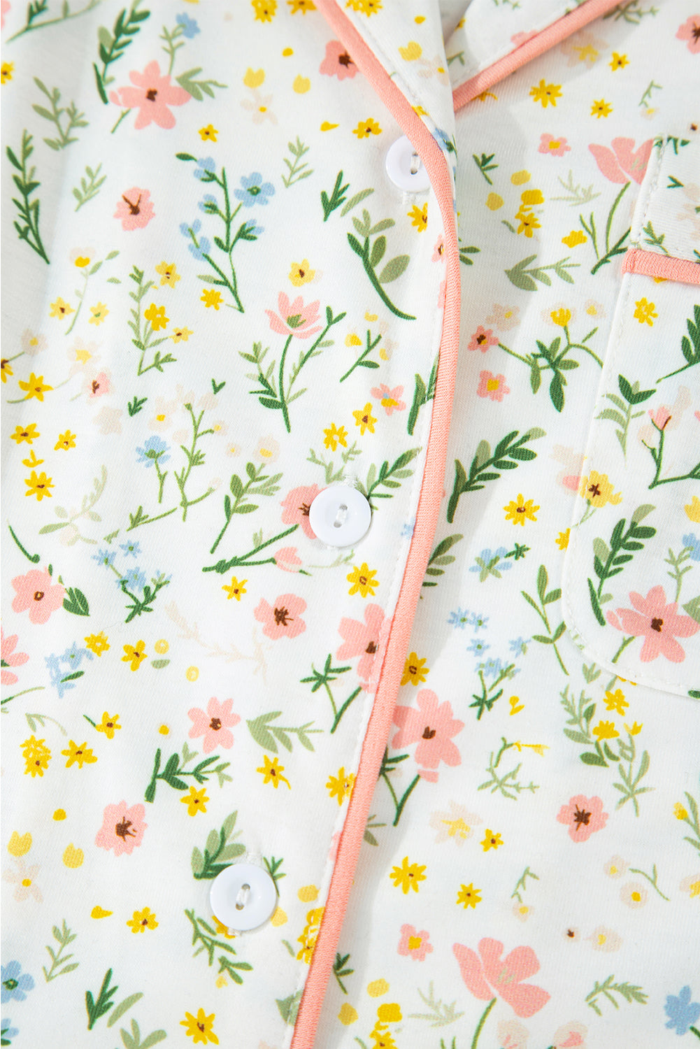 Beige Bow and Cherry Print Ruffle Hem Shorts Pajama Set Two Piece Shorts Sets 79a280c1da3943e1