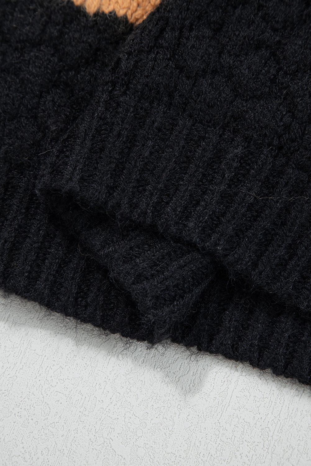 Khaki Colorblock High Neck Baggy Sweater Sweaters 7b38baeccf49ad98