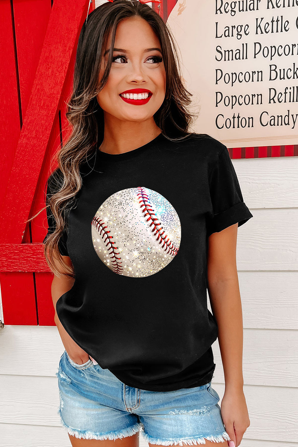 Black Heat Transfer Baseball Heat Transfer Printing Cotton Blend T Shirt Graphic Tees 87c471b1090131d1