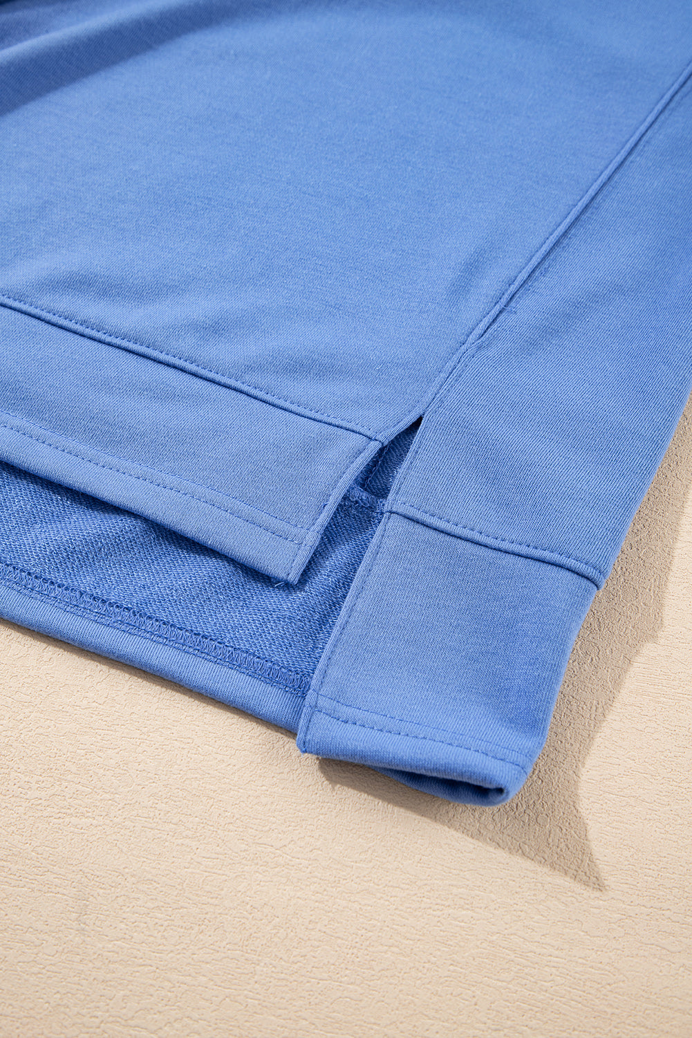 Sky Blue Casual Zipped Short Sleeve Hoodie and Shorts Set Two Piece Shorts Sets 8b4b9e4118161196