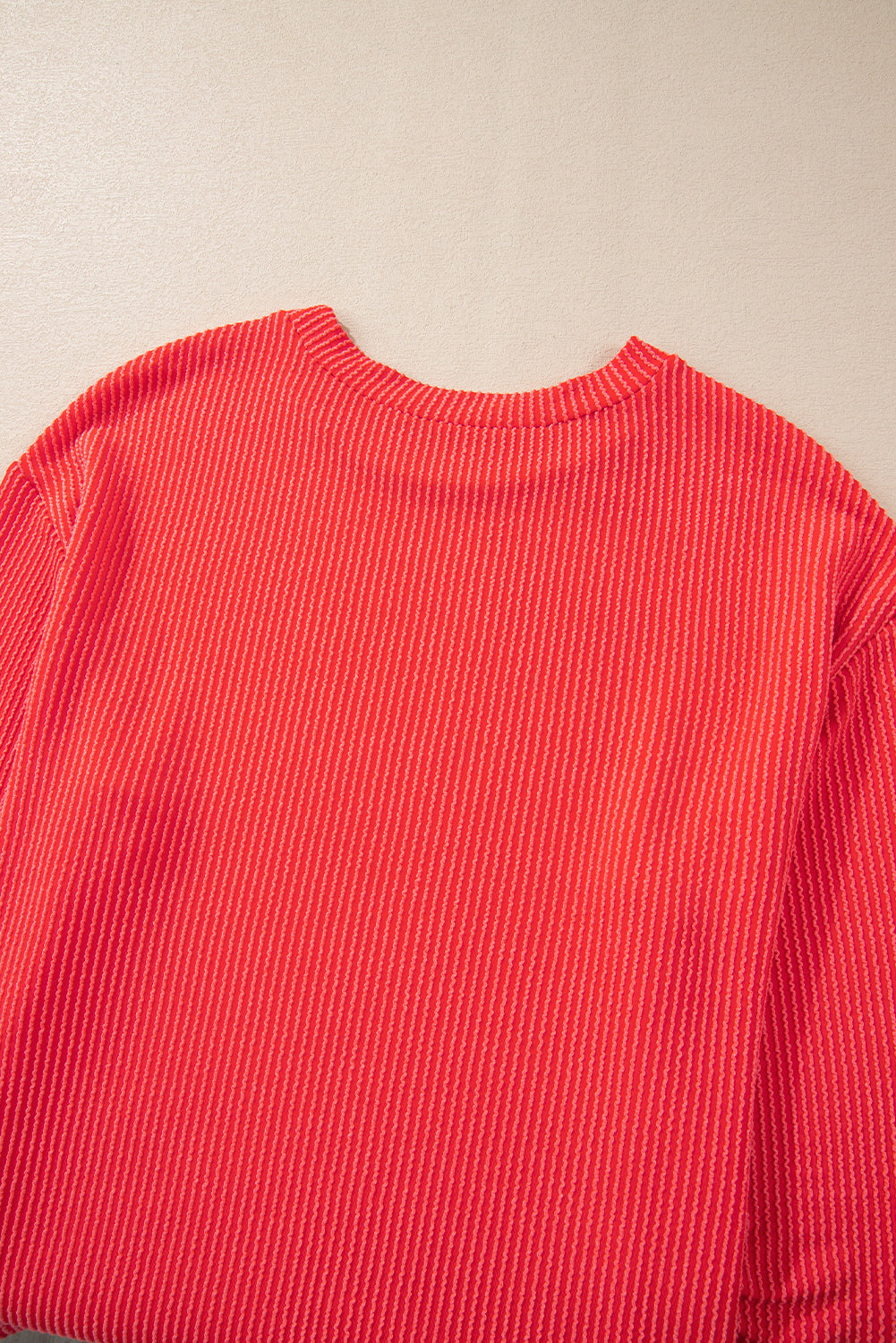 Carbon Grey Corded Long Sleeve Top and High Waist Shorts Set Two Piece Shorts Sets 8e25eb1f3176eba8