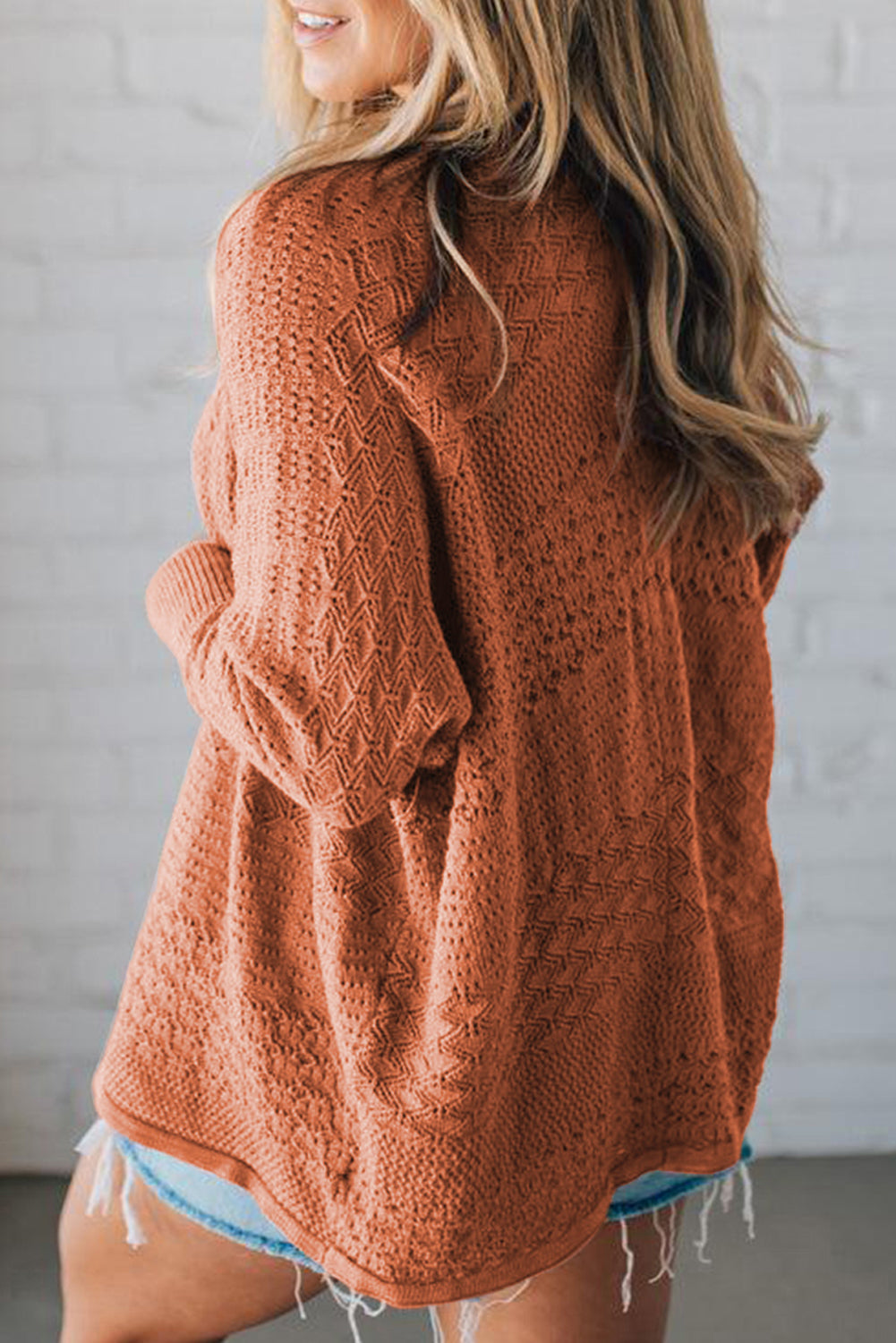 Redwood Burl Mixed Pattern Knitted Open Front Plus Size Cardigan Plus Size Sweaters&Cardigans 930d547350092106