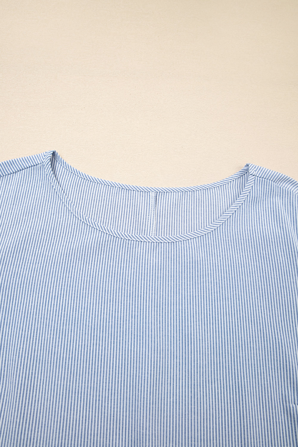 Sky Blue Crisscross Lace Detail Mixed Striped Patchwork Plus Size Dress Plus Size Dresses 94a38a0d75ed6318