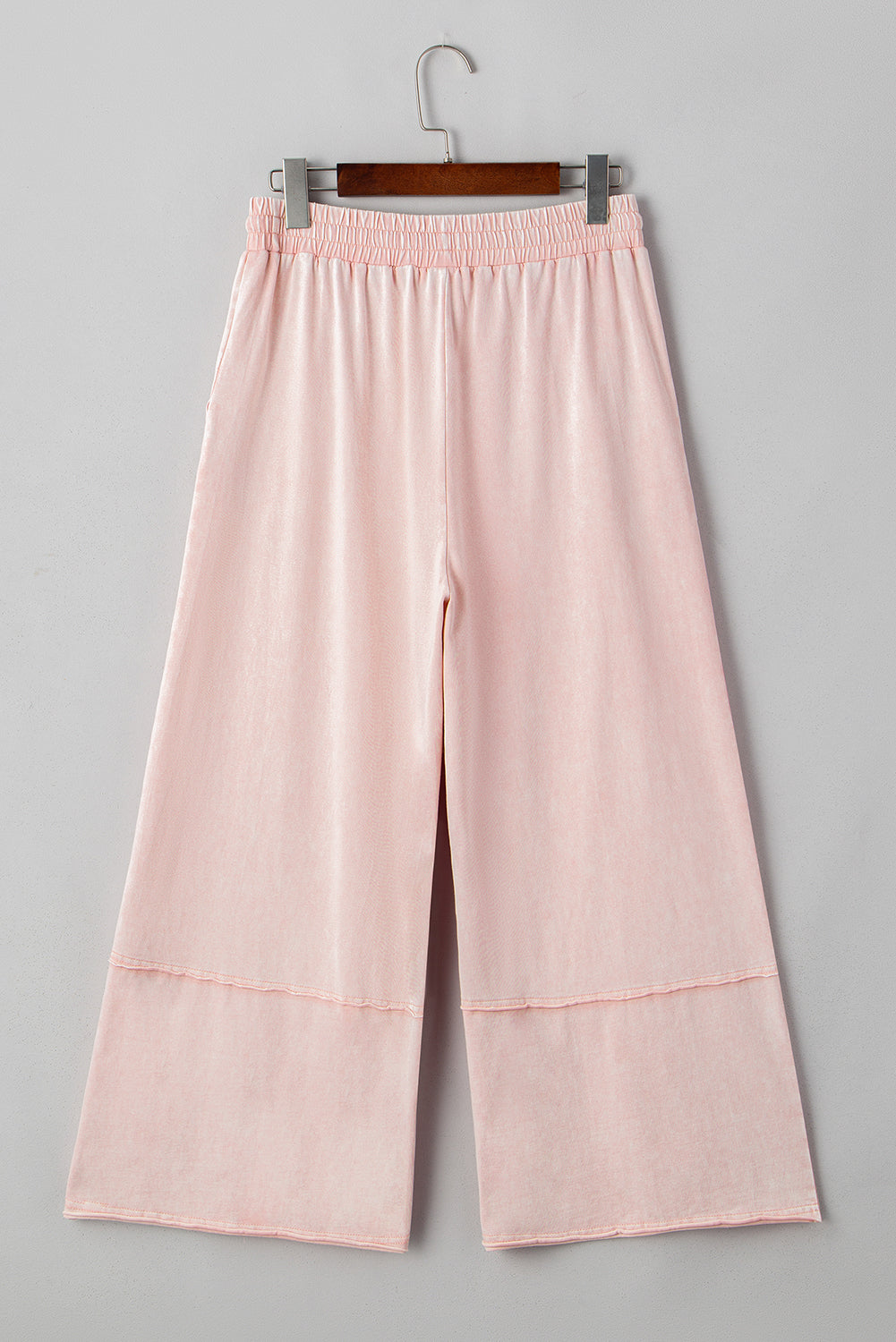 Pink Flower Patch Mineral Washed Cropped Wide Leg Pants Pants 987c43f543f69d90