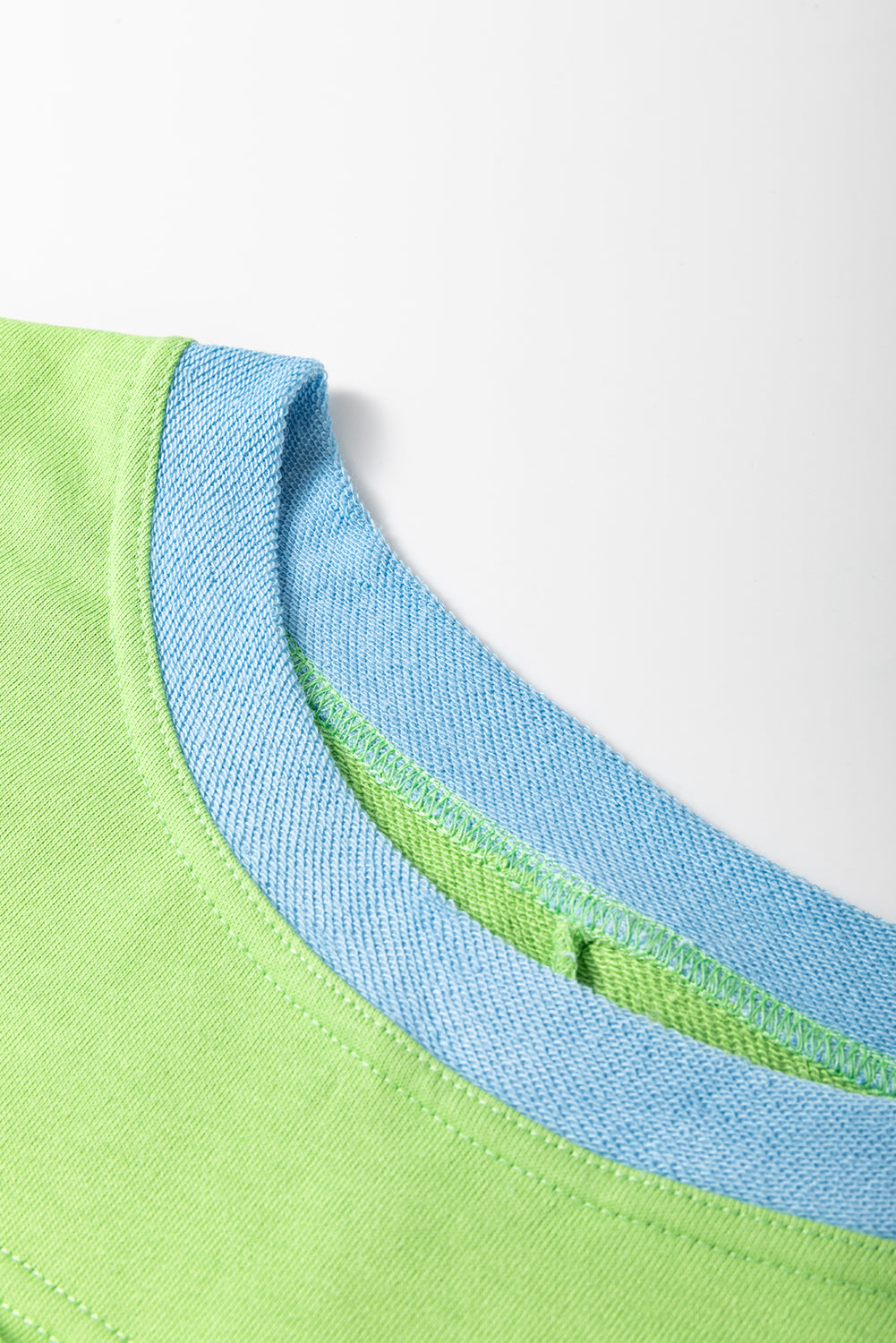 Light Blue Color Block Side Slit Plus Size T Shirt Plus Size Tops 9ae4a6d3f5ad69df