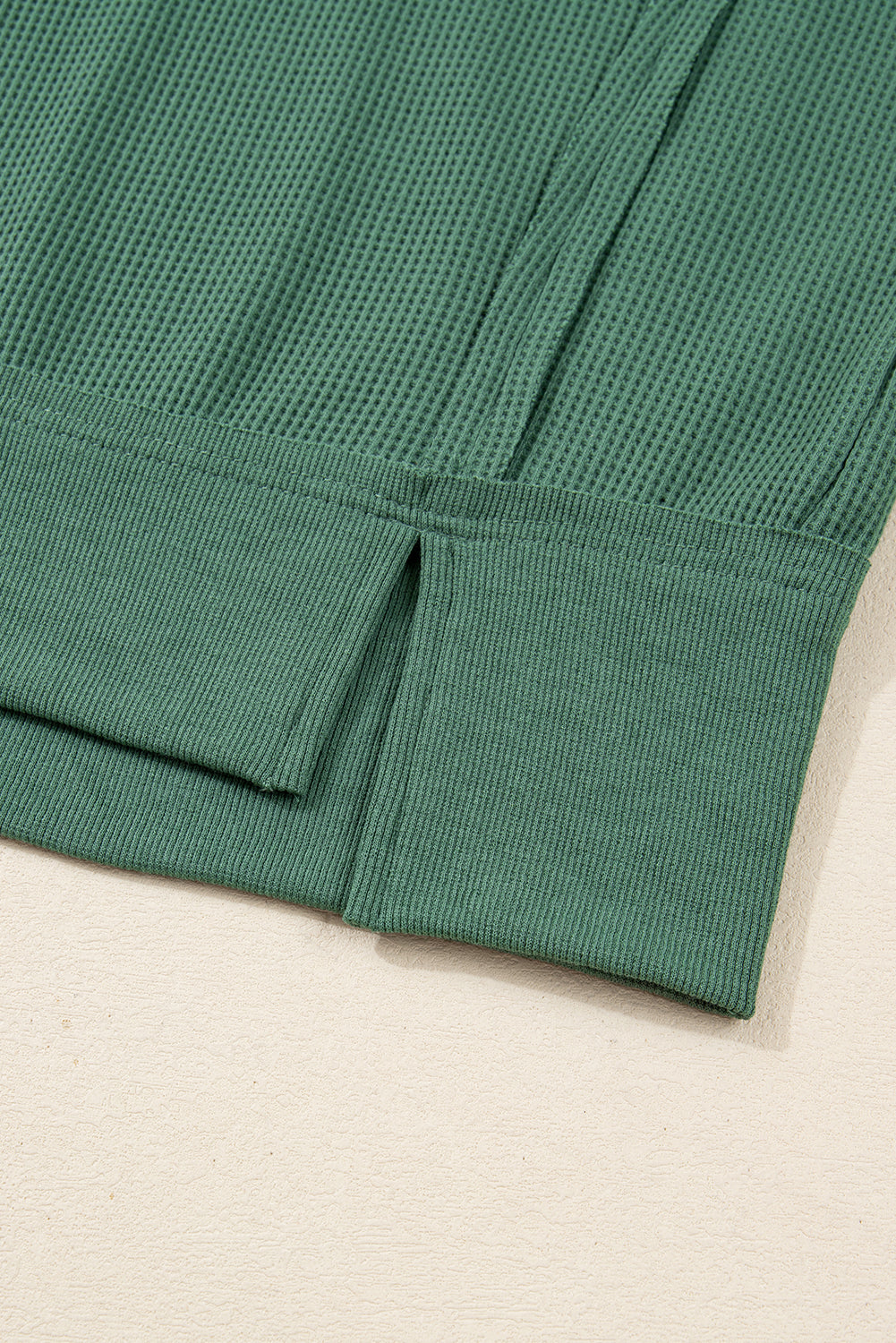 Evergreen Solid Color Raw Seam Patchwork Ribbed Drop Shoulder Sweatshirt Sweatshirts & Hoodies 9cc904fdbf875e3d