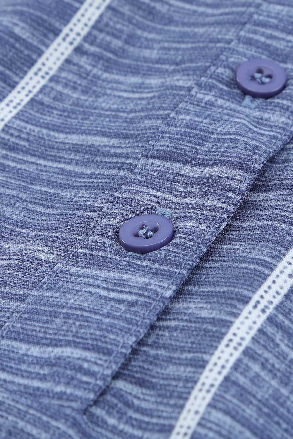 Blue Striped Print V Neck Half Buttons Loose Blouse Blouses & Shirts 9ed2ac0012c280dd